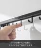 Yamazaki Tower Film Kitchen Tool Bar with x D7 x Can Also Store Pot Easy Model 10413 Hooks, Hooks, W55, Black, W55.1 H10cm, Lids, Installation,