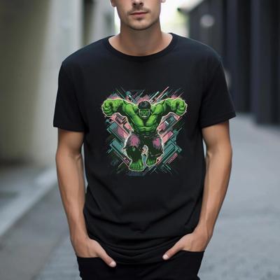 Hulk Smash Unisex Softstyle Comic Fan Tshirt Prue Cotton Tee Fitness Print Workout Tee Streetwear Harajuku Men Clothing Top