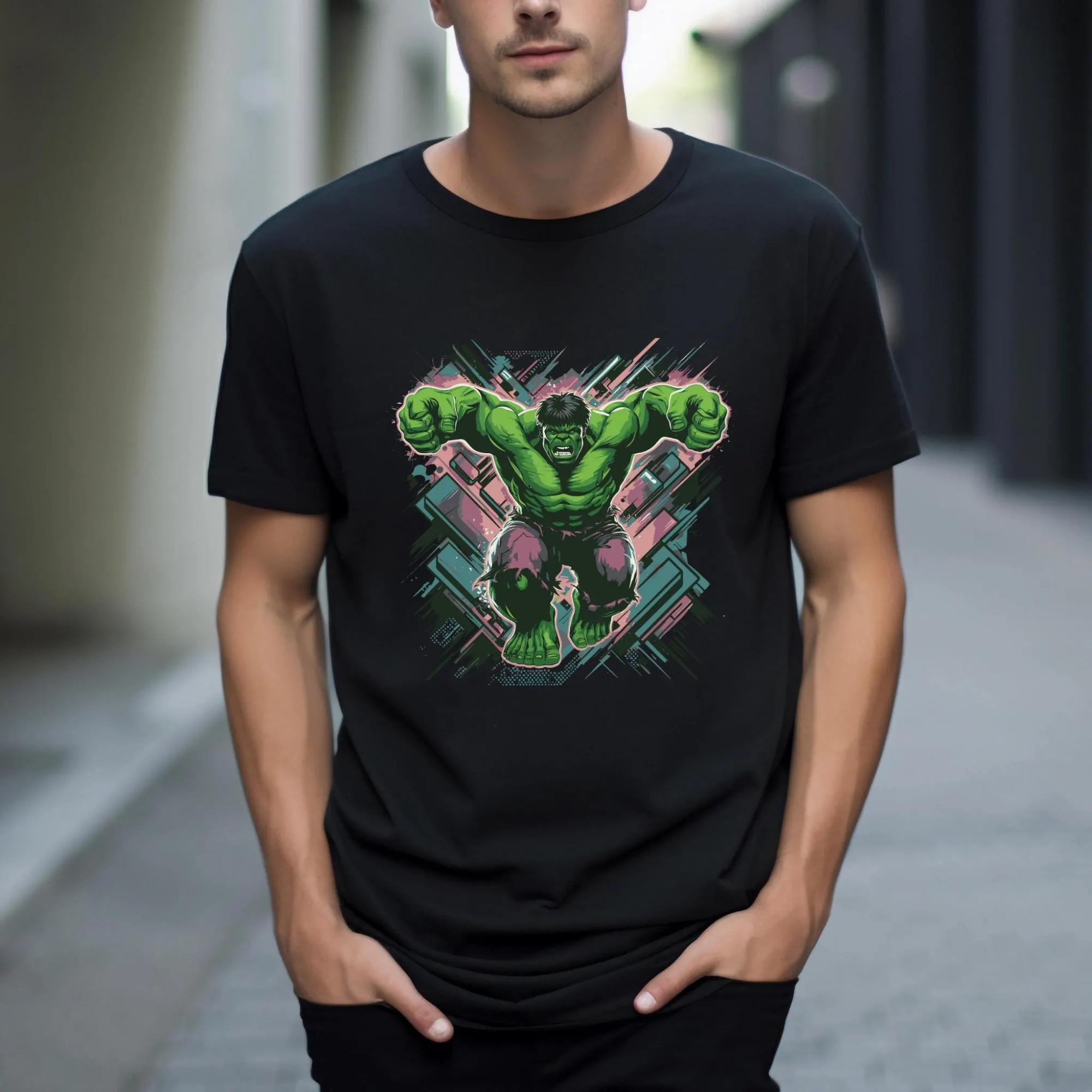 

Hulk Smash Unisex Softstyle Comic Fan Tshirt Prue Cotton Tee Fitness Print Workout Tee Streetwear Harajuku Men Clothing Top S