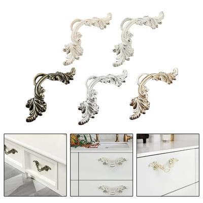 Retro Cabinet Door Handle Antique Drawer Handle Furniture Pull Hardware European Carved Kitchen Cupboard Furniture Knobs
