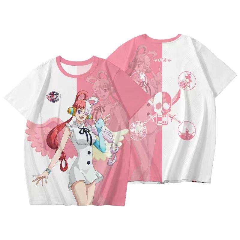 One Piece Surrounding Clothes Luffy Solona Beauty Tričko s krátkým rukávem Student Youth Anime 3D potištěné oblečení proti bolesti