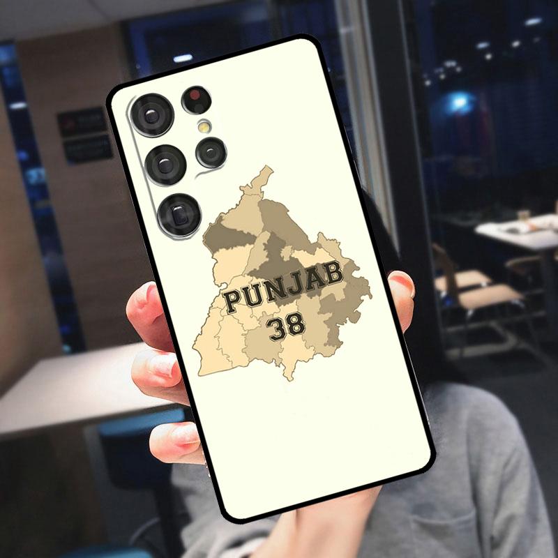 Punjab Map Cover For Samsung Galaxy S24 Ultra S25 S22 S23 Plus S20 S21 FE S9 S10 S23 FE Phone Case