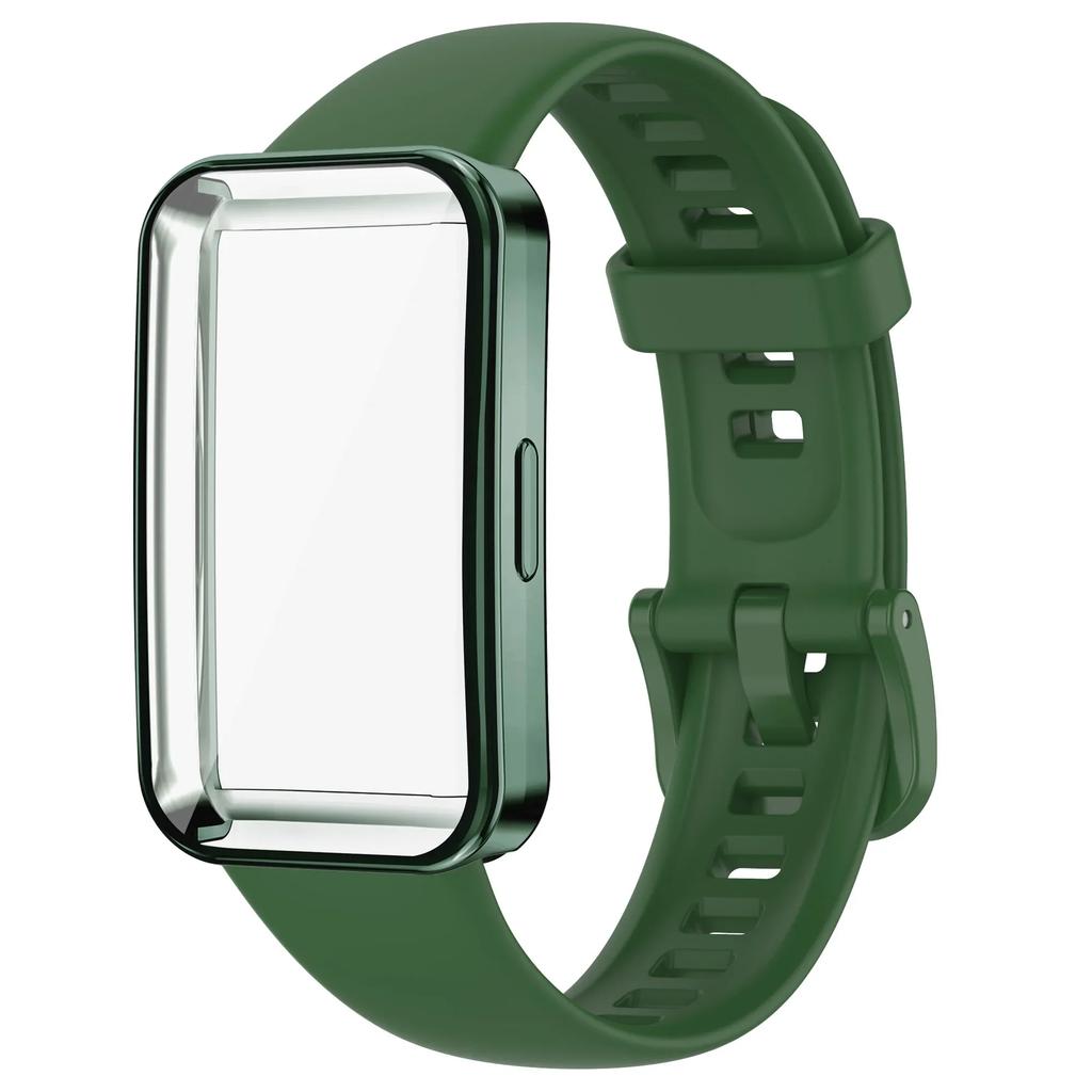 Silicone Watchbands For Huawei Band 9 Strap Replacement Strap For Huawei Band 8 Correa Bracelet Screen Protector Accessories