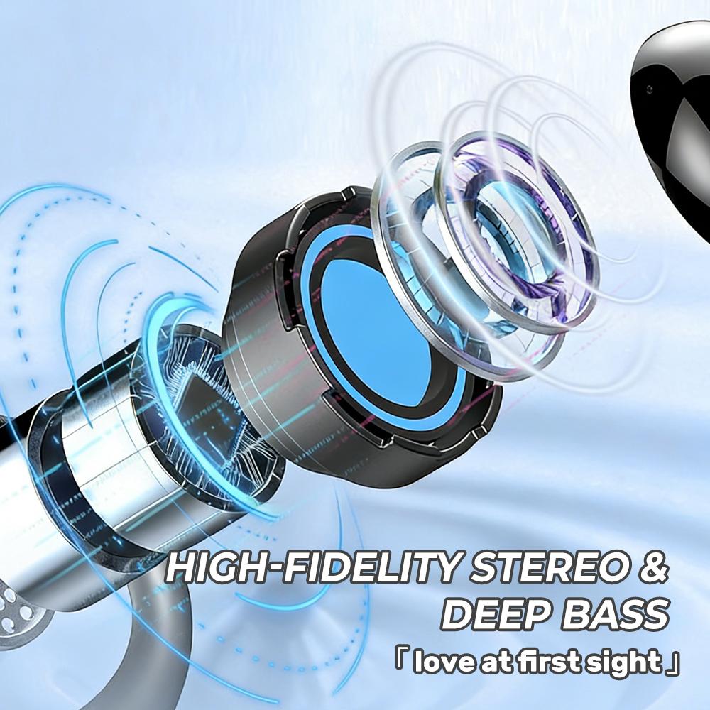 Wireless Earbuds, Bluetooth 5.4 Headphones Sport, 50Hrs HiFi Stereo Deep Bass Over-Ear Buds with ENC Noise Cancelling Mic, IP7 Waterproof