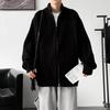 Herren-Strickjacke mit Stehkragen, locker geschnitten - Trendige amerikanische Strickware für Frühling und Herbst