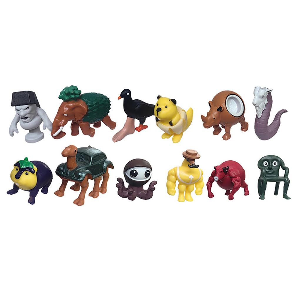 Italian Brain Rot Horror Figures Collection of 24 Mad and Fantastic Memetic Creatures from the Italian Brain Rot Horror 3cm To 5cm Tall Box - Genre,