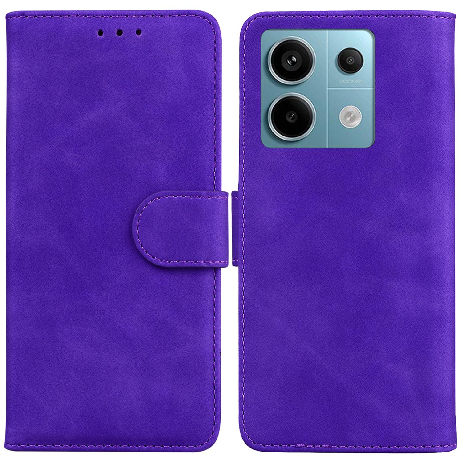 

For Xiaomi Redmi Note 13 Pro 5G/Poco X6 5G Case Wallet Stand Solid Color Leather Phone Cover F