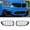 Kühlergrill Gitter Nierengrill Ersatz für BMW 4er F32 F33 F36 F80 F82 Doppelsteg M4 Sport Style Glänzend Schwarz