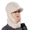 Furry Balaclava for Outdoor Activity Hat with Neck Warmer Hat Pullover Unisex Hat Furry Skull Caps 2000s