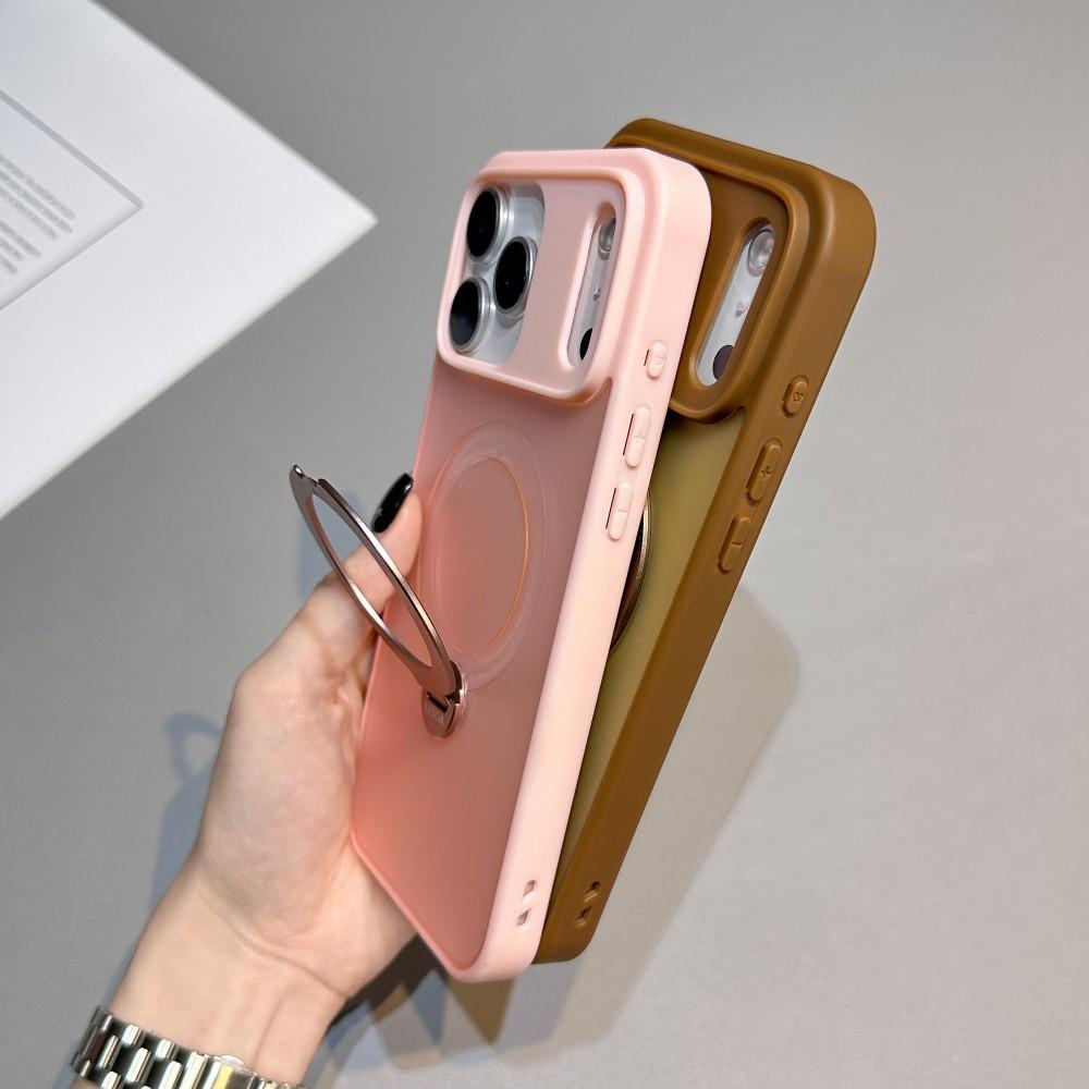 Rotating Bracket Phone Case For Iphone 16 17 Pro Max MagSafe Magnetic PC Hard Shell Protective For Iphone Air Acrylic Back Cover