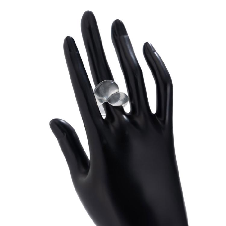 Fashion Statement Ring Irregular Geometric Colorful Double Droplet Ring Trendy Women's Accessories for Daily Wear