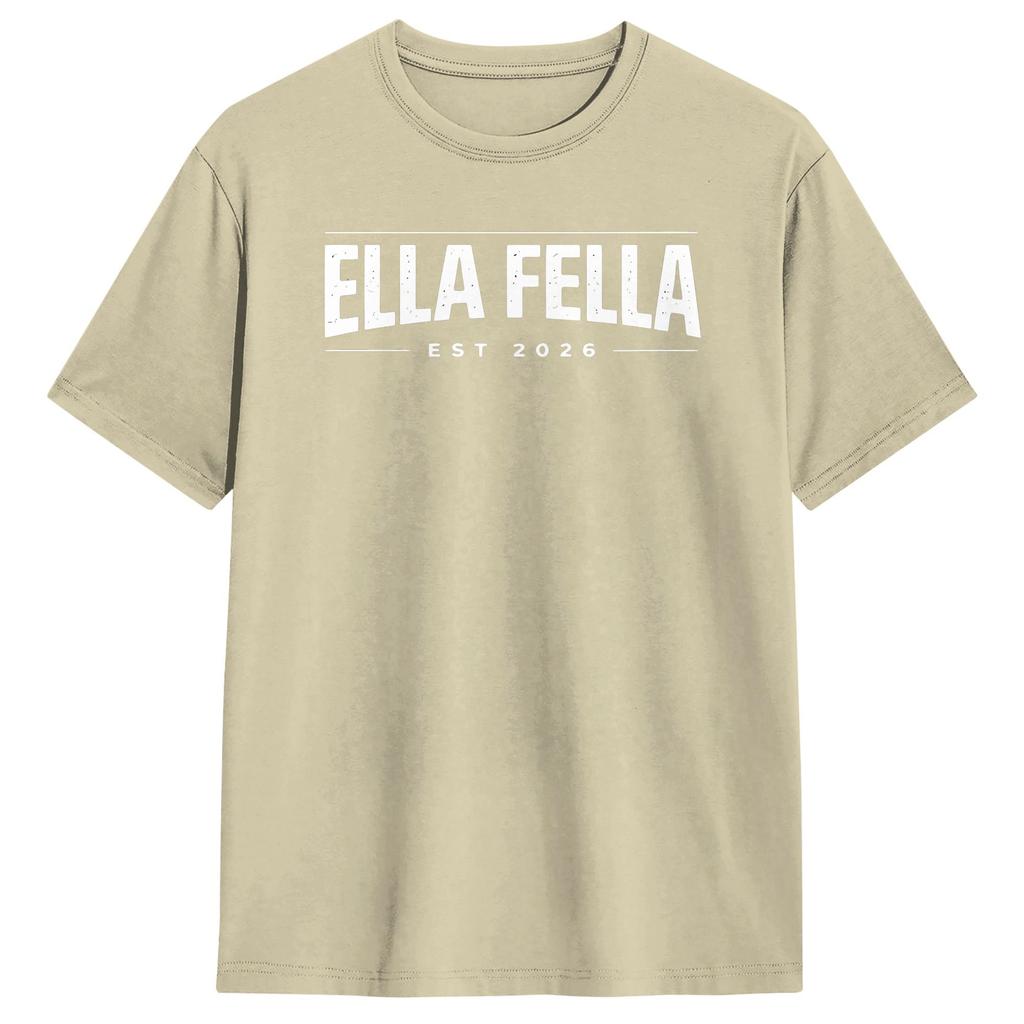 Streetwear T-Shirt Strand Ella Fellas Club Beliebte T-Shirts Baumwoll-T-Shirt für Paare YK Basic Kurzarm Oberteil T-Shirts