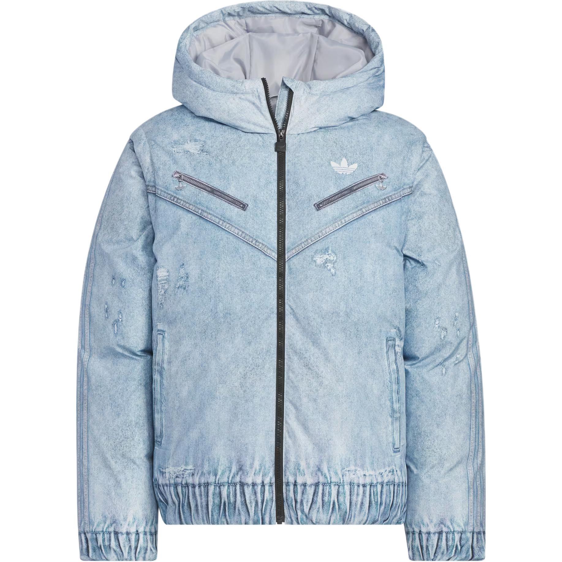 adidas FK Denim Down Jacket Asia Sizing  Halo Silver  Men s KC2632 L