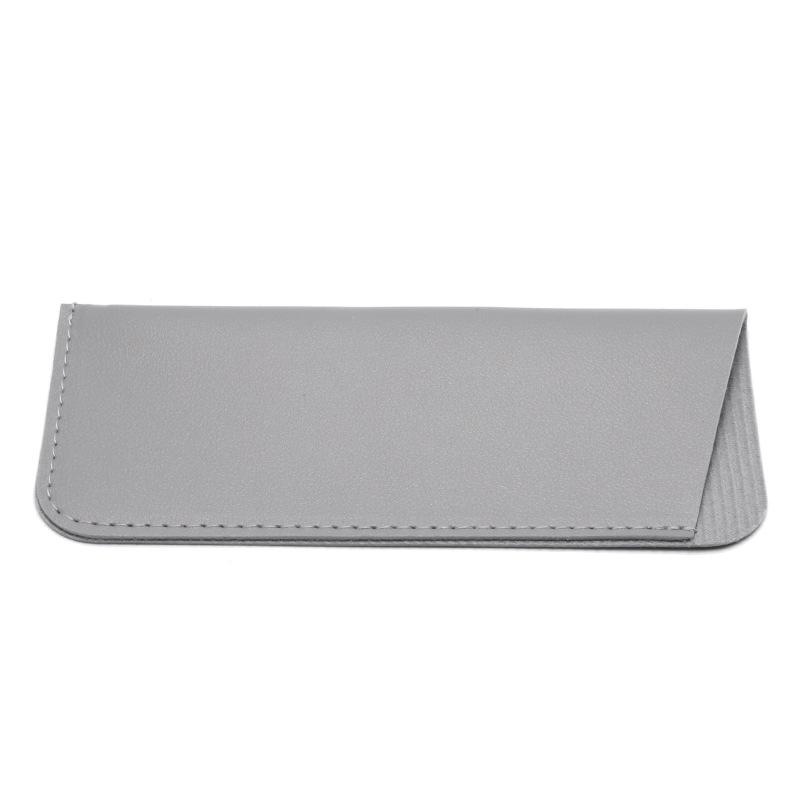Portable PVC Leather Eyeglass Case - Slant Mouth Design for Sunglasses & Reading Glasses.