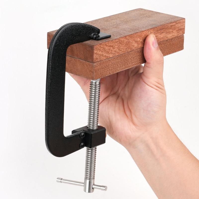 4 Inch Quick G Clamp 0-100mm For Woodworking Heavy Duty Steel Construction Non Slip Trapezoidal Screw Ergonomic Handle
