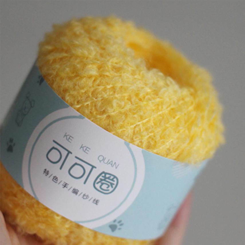 Wool Yarn Soft Smooth for Hand Knitting Circle Thread Crocheted Doll Hair DIY Plush Doll Needlework Knitting DIY Knitted Tool