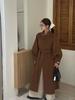 Hepburn Style Women's Long Double-Sided Wool Coat - High-End Slim Fit for Autumn/Winter