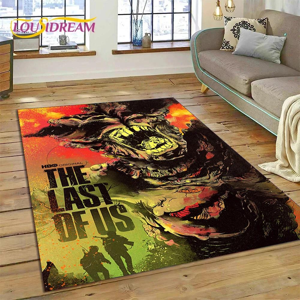 Tappeto Decorativo 3D The Last of Us Gioco Horror TV Joel Pedro per Soggiorno Camera da Letto Arredamento Casa, Decorazione Antiscivolo per Divano Zerbino Regali