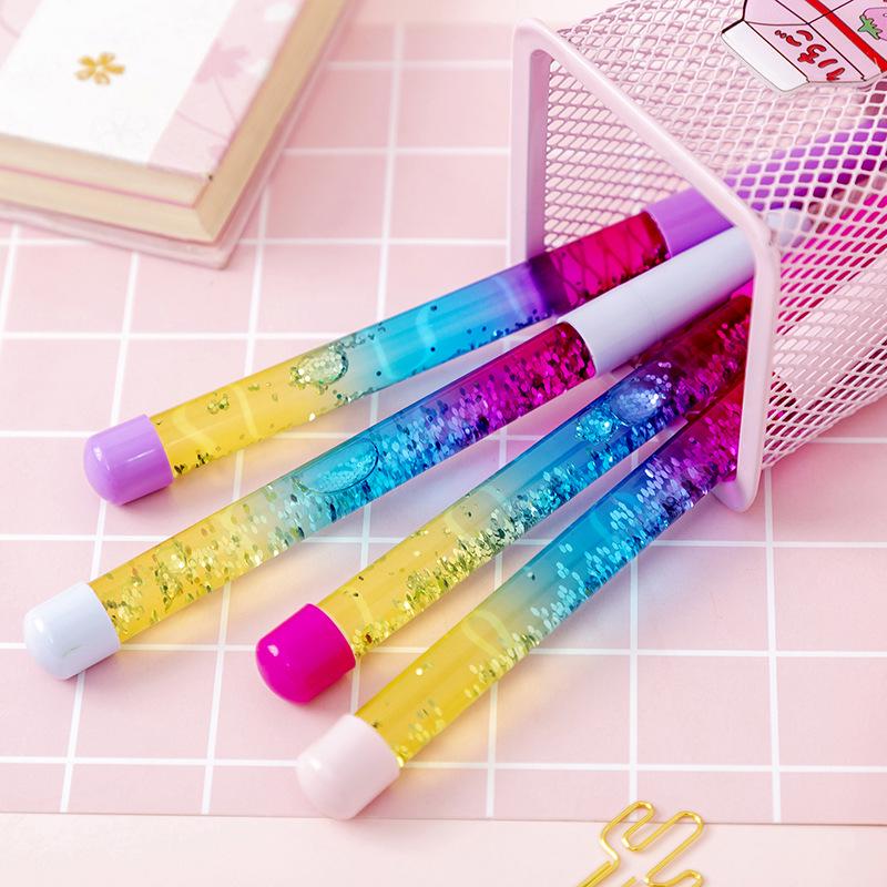 Creative Colorful Magic Wand Pen: Flowing Sand Neutral Medium-Oil Pen for Students and Kids  Gifts. Bullet 0.5 mm