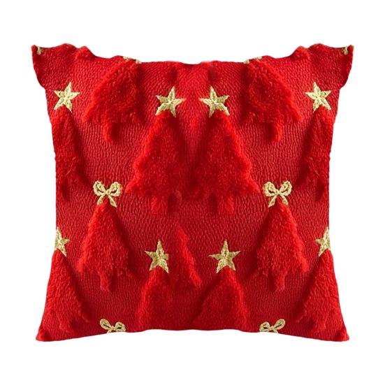 Christmas Plush Pillow Cover 18x18 Inch Decorative Throw Pillow Cover Winter Pillow