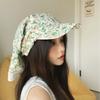 Rural Style Headscarf Baseball Hat Floral Triangle Headscarf Hat Strappy Bandana Cap  Summer Outing