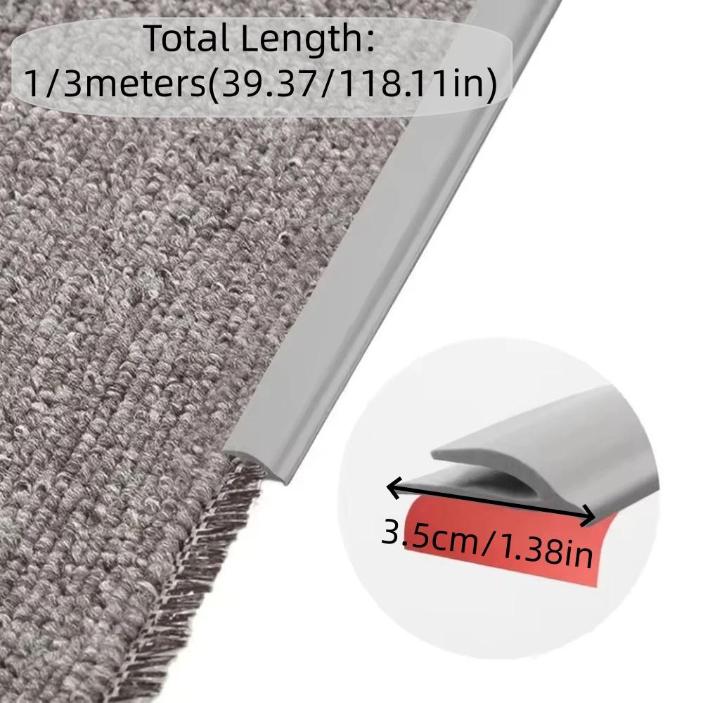 1PC 1/3meters Transition Edge Strip, Carpet Edge Strip, Floor Edge Strip Rough Edged Floor Edging Strip, Easy To Install