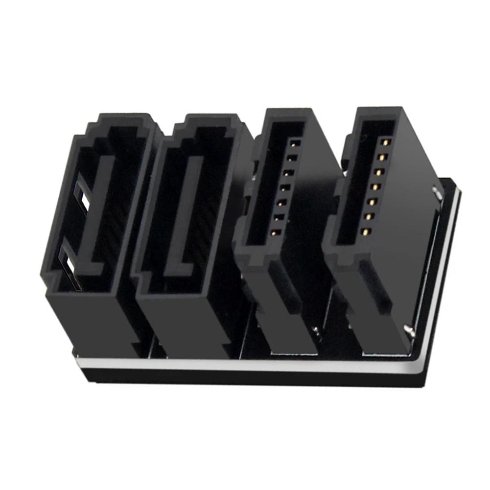 SATA 7Pin Angled Adapter Plug and Play 2 SATA 7Pin Male To Female Converter Up Angle SATA 7Pin Adapter for Motherboard Desktop