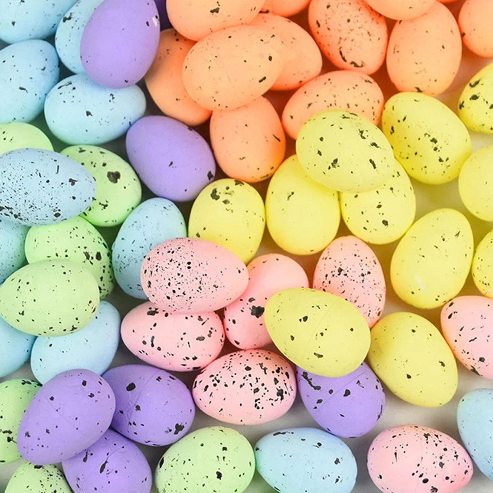 DIY Colorful Foam Egg Wreath Accessories   Various Sizes of Spotted Pigeon Eggs   2.4cm Easter Eggs (1 pack) 100 Eggs