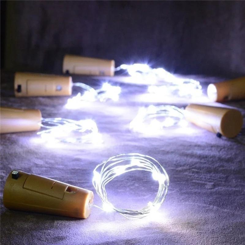 LED Night Elf Copper String Light Cork Shaped Wine Bottle Light Romantic Valentine's Day Party Decoration