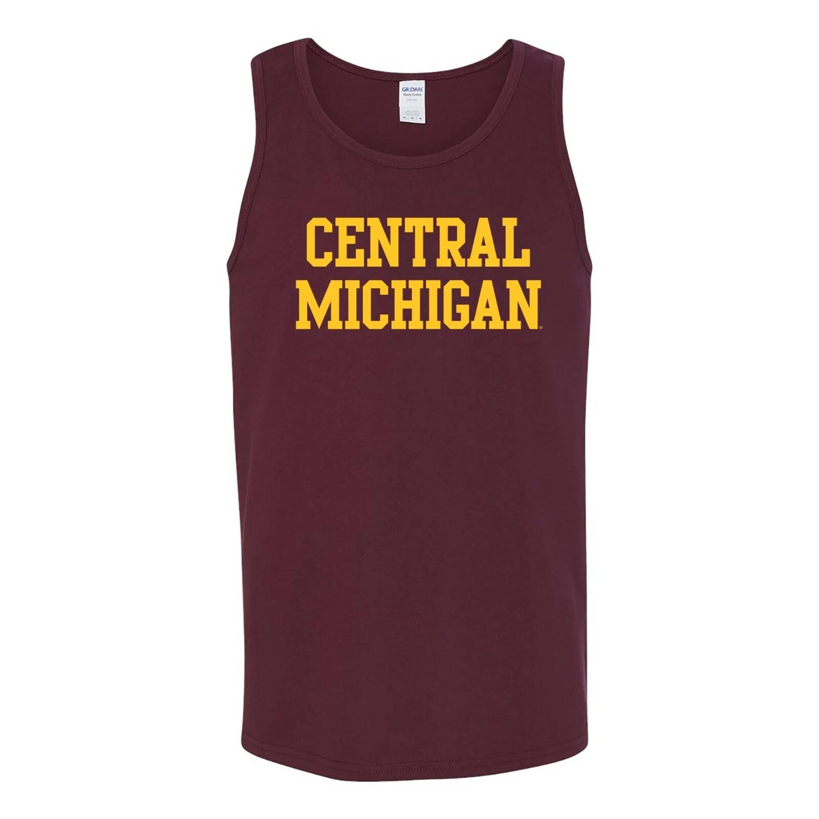Central Michigan University Chippewas Basic Block Tank Top - Maroon 2XL