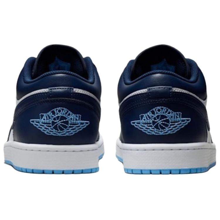 Jordan Air Jordan 1 Cow Split Leather Cushioning Low Top Vintage Basketball Shoes Men's Blue White 553558-404