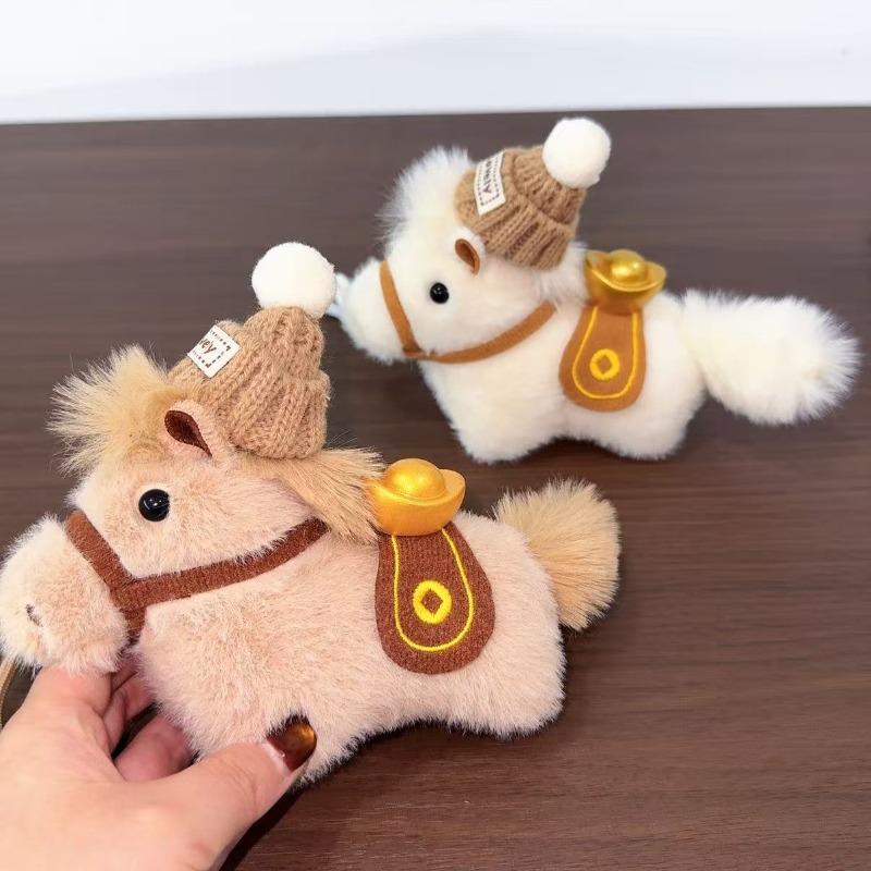 soon Plush pendant toy doll keychain horse mascot doll pony pendant