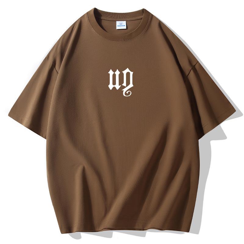 

Летняя модная мужская футболка большого размера с короткими рукавами, 100% хлопок S коричневый