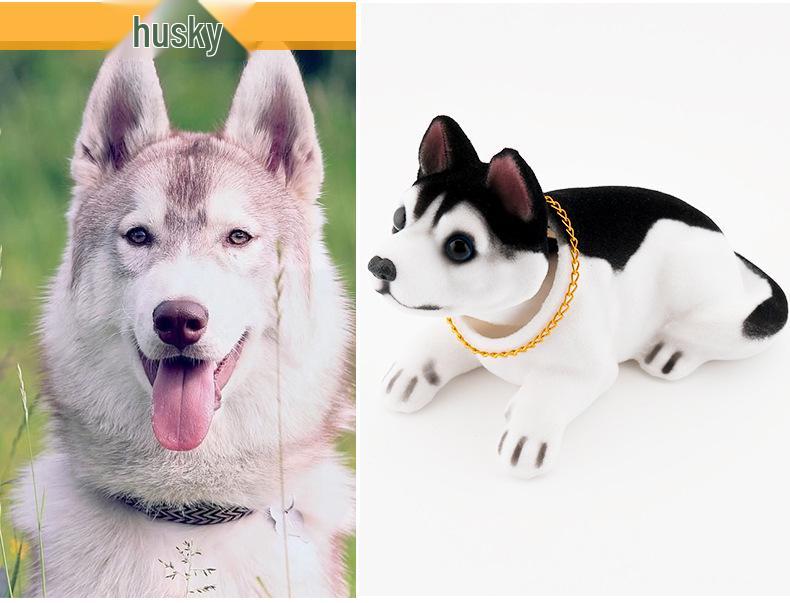 Resin Shaking Head Dog Figurine Car Ornament