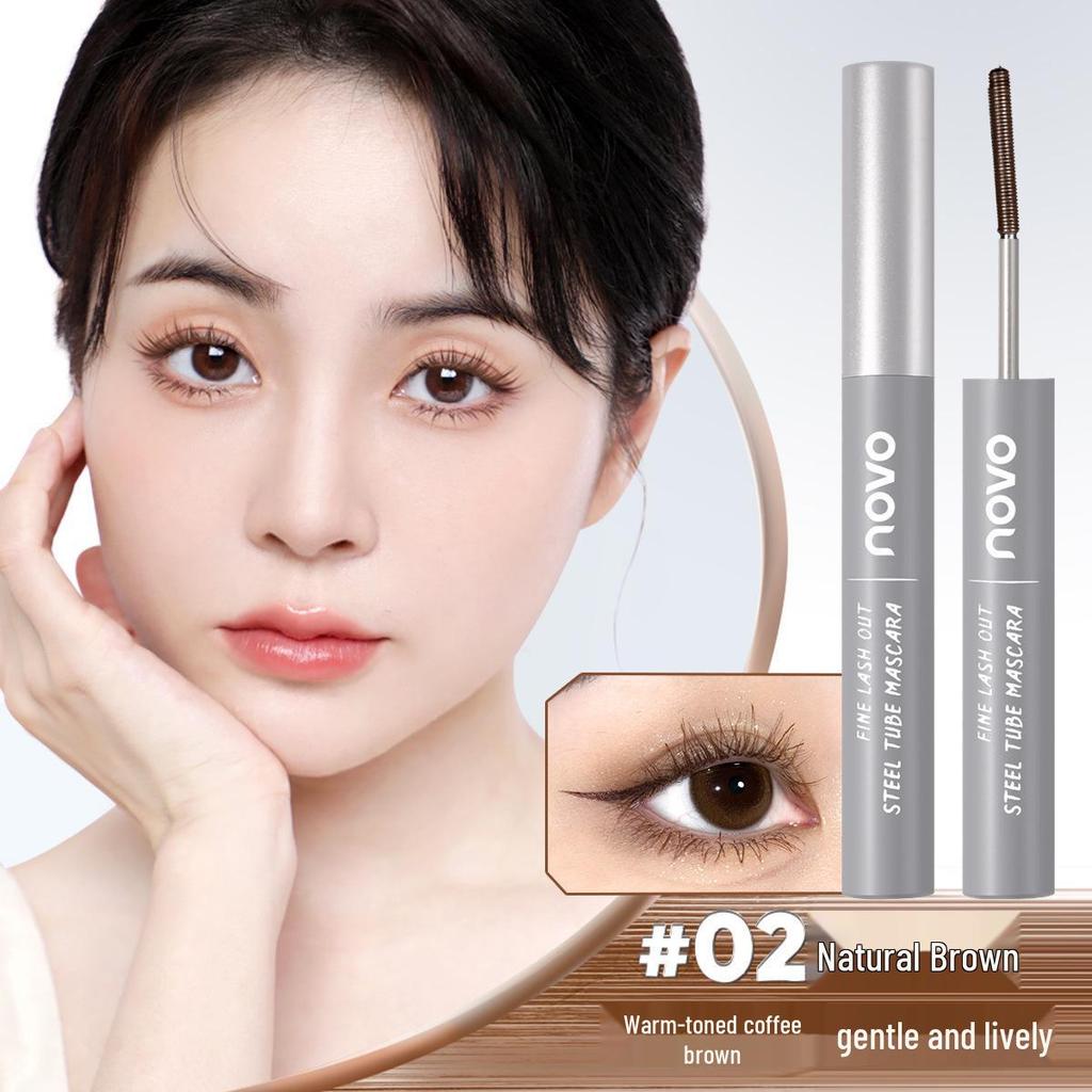 NOVO Wasserfeste Curling & Verlängernde Mascara - Langanhaltend, Nicht verschmierend, Voluminöse Formel