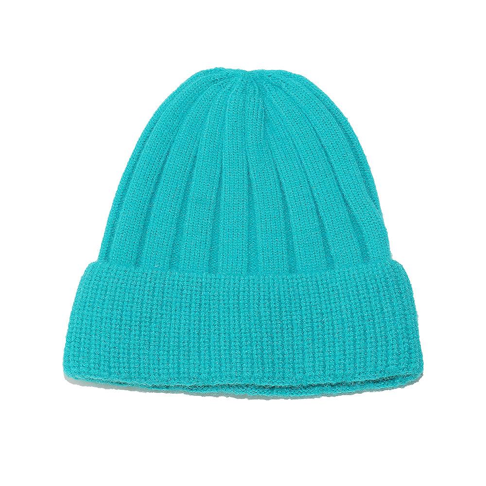 Hurtownia wełniana czapka damska jesienno-zimowa jednolita kolorystycznie outdoorowa czapka termiczna czapka typu pulower w paski czapka dziergana męska i damska