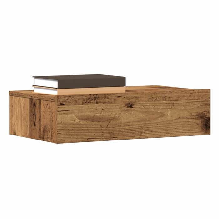 VidaXL Table de chevet vieux bois 60x35 cm bois d'ingénierie, table d'appoint, armoire de lit, table d'appoint pour chambre, 3329159