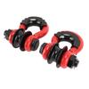 2PCS D Ring Shackle 3 4in D Ring Shackle Heavy Duty Off Road Recovery Shackle with Pulley for Truck Tractor ATV UTV