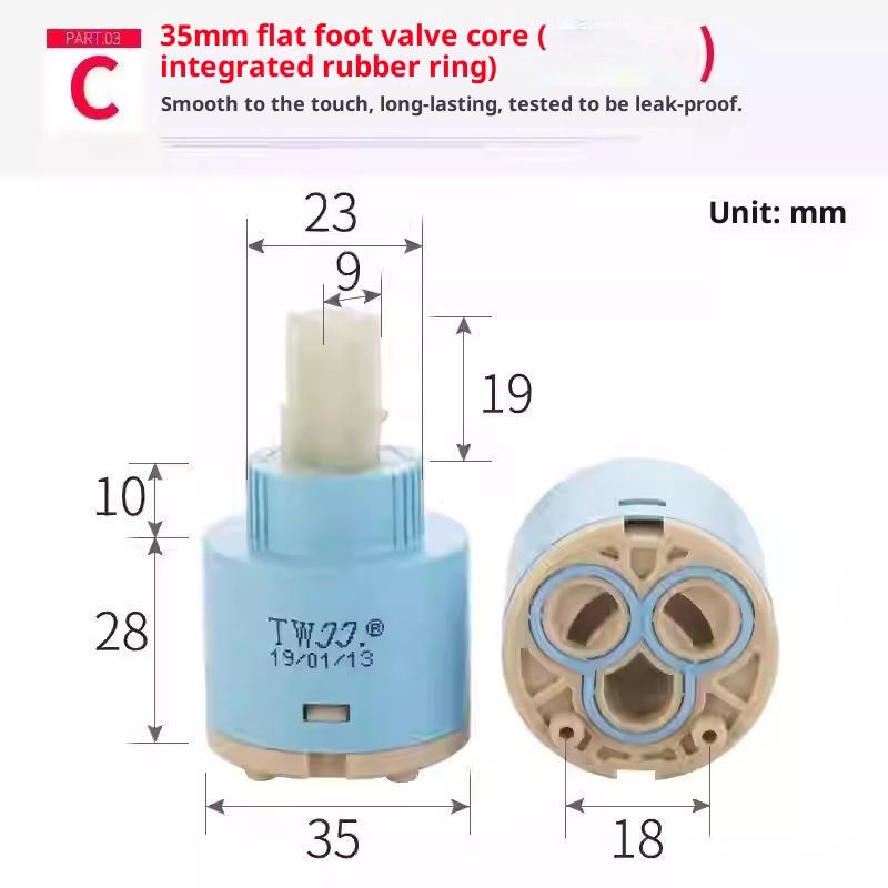 1Pcs Plastic Ceramic Cartridges Ceramic Disc Cartridges Mixer Faucet Thermostatic Cartridges Faucet Disc Valve For Mixer 35/40Mm