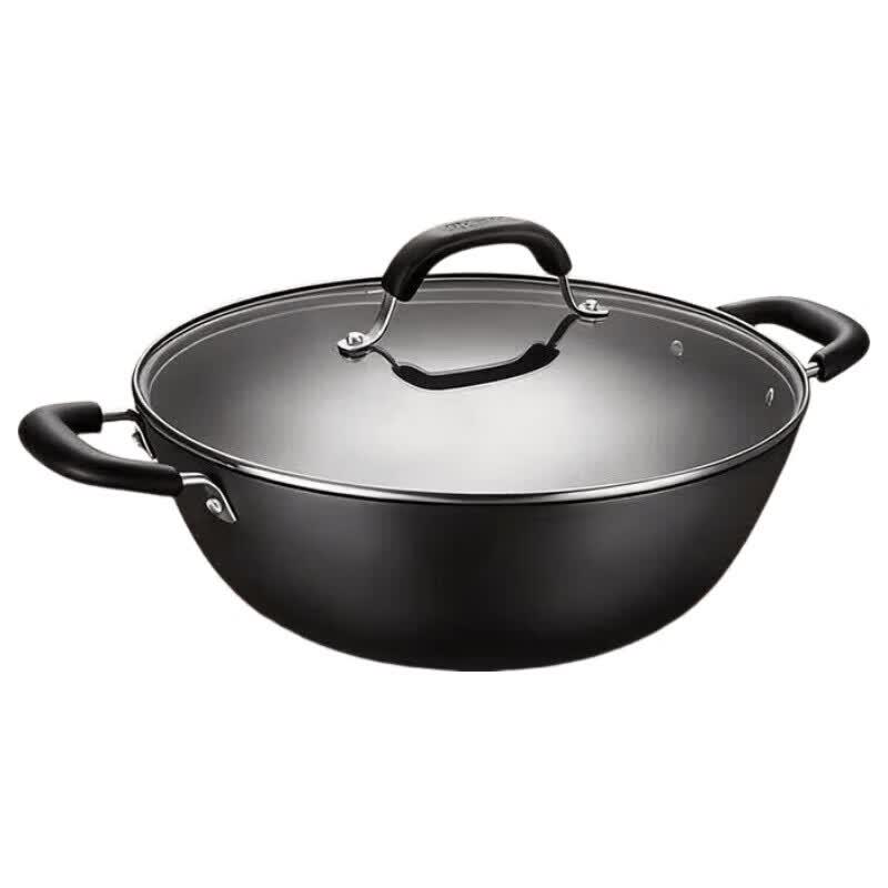 SUPOR Cast Iron Double-Handle Deep Wok