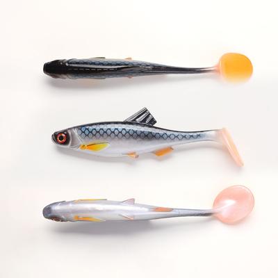 3D-Augen-Simulation Angelköder Köderfisch Shad Weichköder Weicher Swimbait Realistische Aktion Paddelschwanz T-Schwanz Weichköder Seebarsch