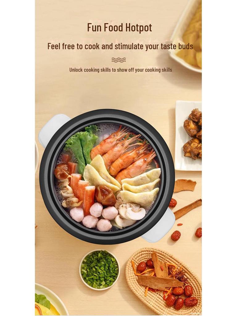Compact Electric Rice Cooker, 5L Non-Stick, Serves 1-4, Classic Design for Small Households