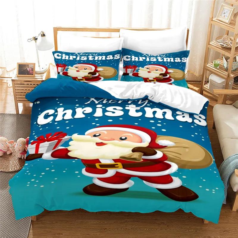 Merry Christmas Bedding Set Adults Children Winter Duvet Cover Sets Kidstwin Full Queen King Bedroom Set King Home Textile