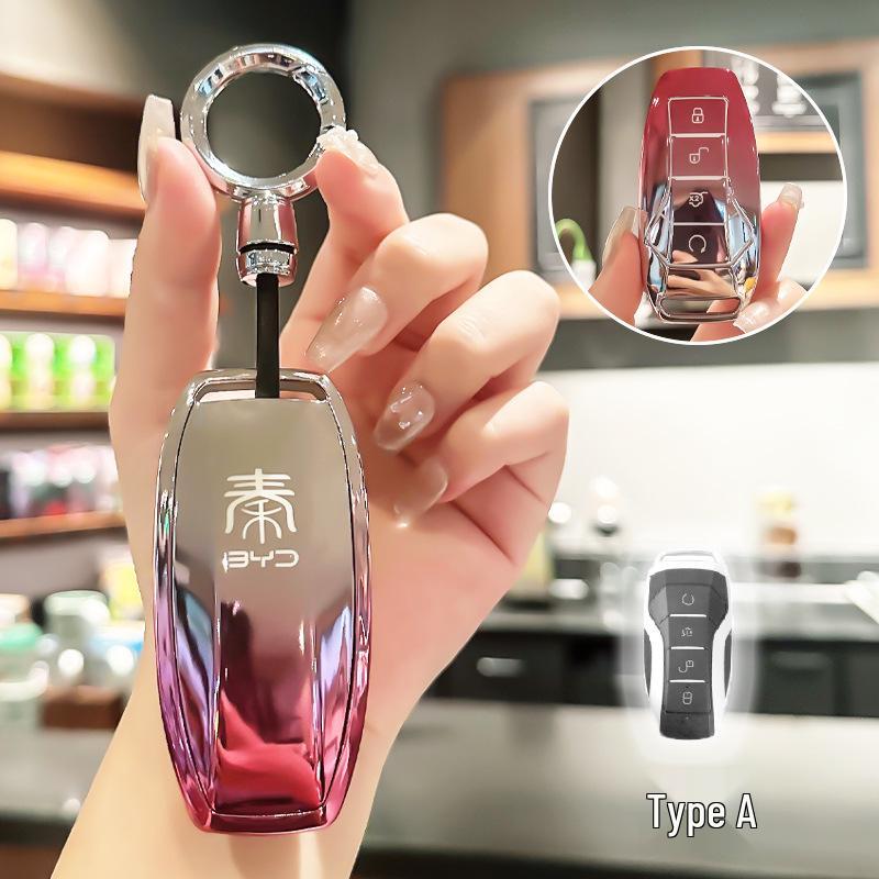 BYD Key Case for Han, Dolphin, Seagull, Mini, Yuan, Tang, Song Pro, and Qin Plus.