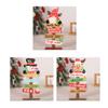 3PCS Desktop Christmas Tree Santa Claus DIY Decoration Wooden Christmas Signs Plaque Xmas Decoration
