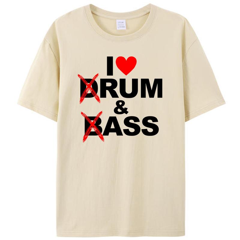 Ich liebe Drum & Bass Liebhaber Rum & Hintern Lustiges Damen Herren T-Shirt Kleidung T-Shirts Grafik Vintage Oberteile Neuheit Geschenke