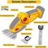 2-in-1 Gardening Tools Handheld Trimmer For Makita 18V BL1850 BL1840 BL1440 Li-ion Battery Gardening Hedge Trimmers