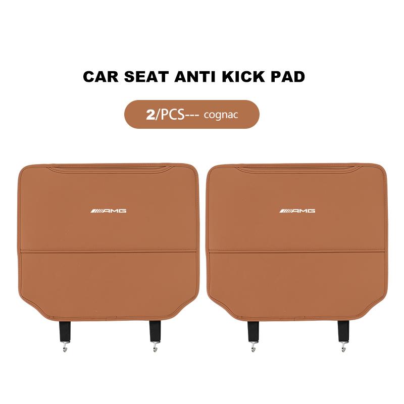 Leather Car Anti Kick Pad Seat Back Protector Mat Accessories For Mercedes Benz AMG W202 W212 W213 W220 W221 W222 C180 C200 C260