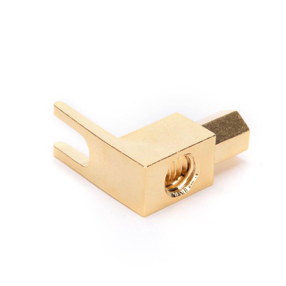 5X Banan til spadevinkeladapterplugg Høyttalerkabelkontakt 4 mm Salg