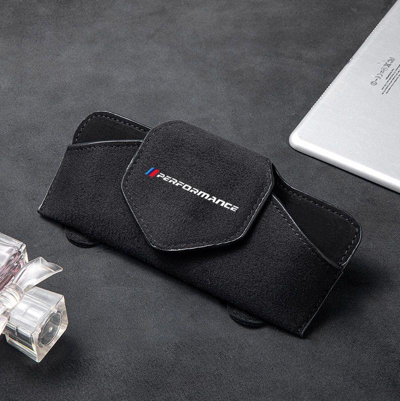 Car Glasses Clip Sunshade Auto Sun Visor Glasses Case Box For Bmw Performance M E46 E90 F20 E39 E91 E87 E60 E93 F10 X3 E83 E61 rvsh75